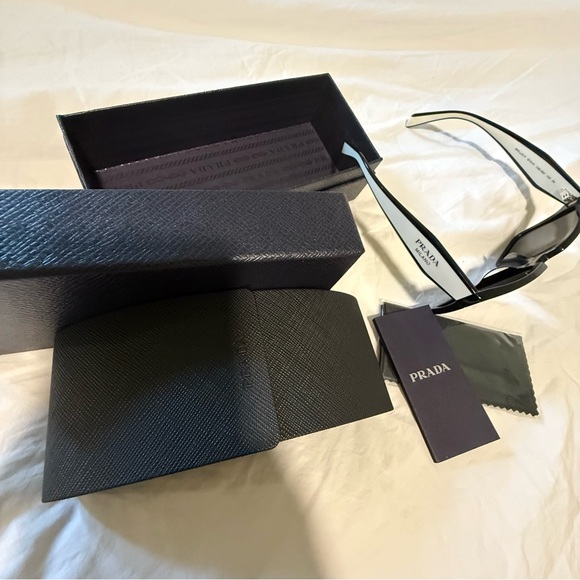 Prada Black and White Sunglasses